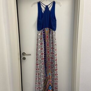 Pink Owl Sleeveless Maxi Dress - Small